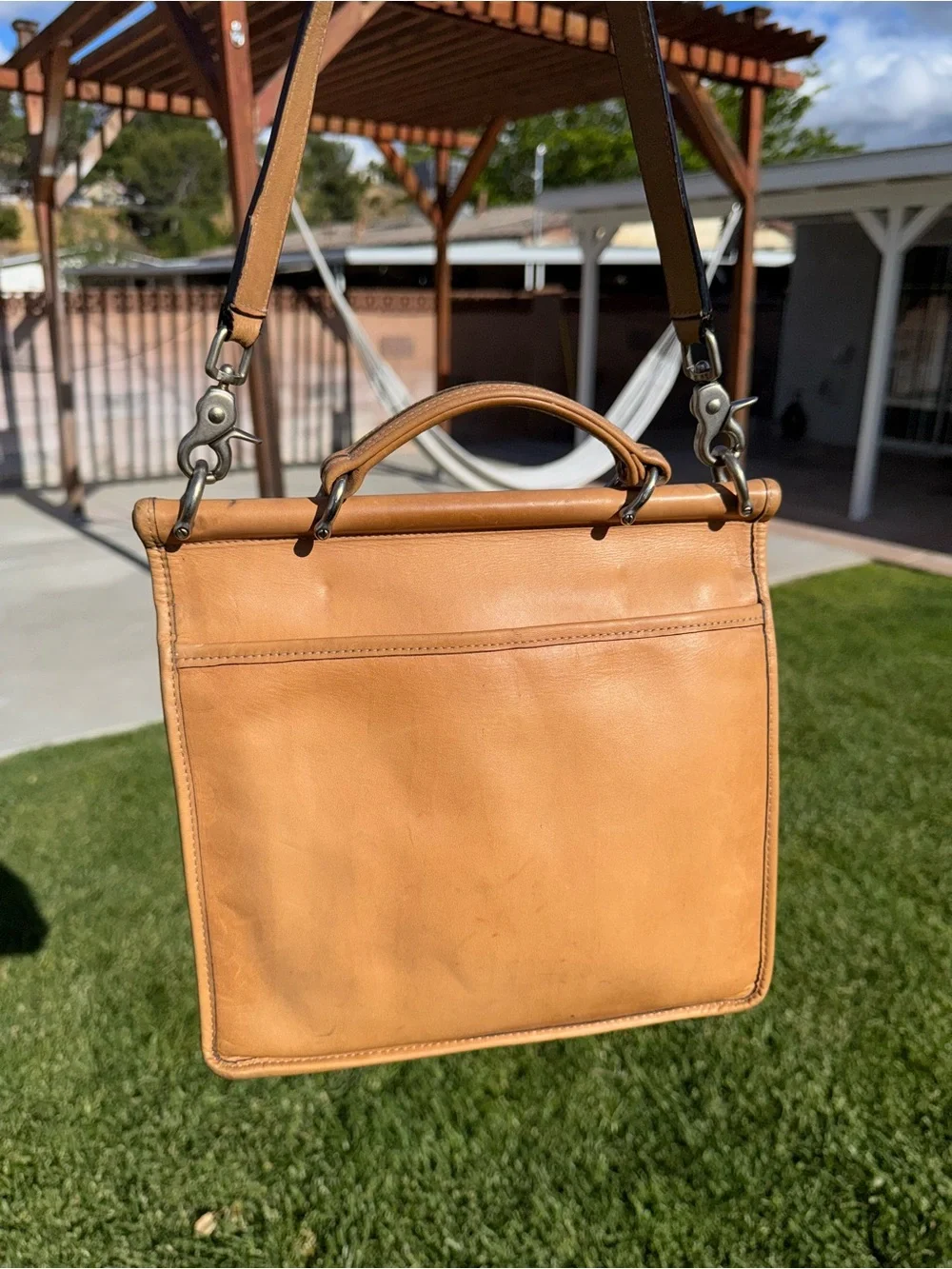 ‼️SOLD‼️ Vintage Coach Willis British Tan Leather Shoulder Crossbody Satchel Bag - Picture 8 of 17